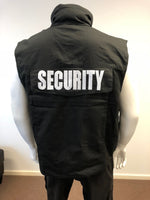 Mens Black Security Vest Uniform