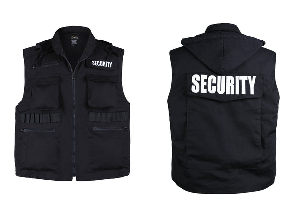 Mens Black Security Vest Uniform