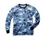 Mens Army Style Long Sleeve Gym Training Camouflage T-Shirt Tee