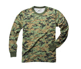 Mens Army Style Long Sleeve Gym Training Camouflage T-Shirt Tee
