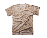 Mens Army Style Short Sleeve Gym Training Camouflage T-Shirt Tee