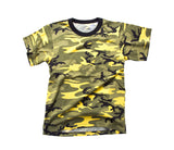 Mens Army Style Short Sleeve Gym Training Camouflage T-Shirt Tee