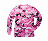 Mens Army Style Long Sleeve Gym Training Camouflage T-Shirt Tee