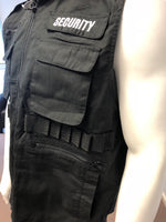 Mens Black Security Vest Uniform
