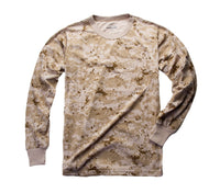 Mens Army Style Long Sleeve Gym Training Camouflage T-Shirt Tee