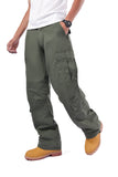 Mens Casual Paratrooper Camouflage Cargo Pants - Stone Washed