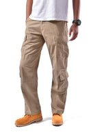 Mens Casual Paratrooper Camouflage Cargo Pants - Stone Washed