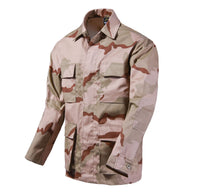 BACKBONE Mens Battle Dress Uniform BDU Shirt Camouflage Tactical Top Shirt Jacket