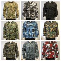 BACKBONE Mens Battle Dress Uniform BDU Shirt Camouflage Tactical Top Shirt Jacket