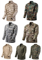 BACKBONE Mens Battle Dress Uniform BDU Shirt Camouflage Tactical Top Shirt Jacket