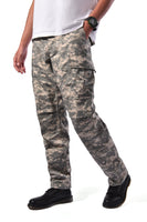 Mens Casual Multi-pocket Camouflage Cargo Pants Military Army Trousers BDU Pants Trousers with Zip Fly
