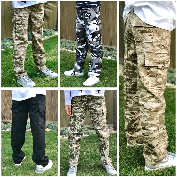 Camo Kids Stain Resistant Cargo Pants