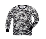 Mens Army Style Long Sleeve Gym Training Camouflage T-Shirt Tee