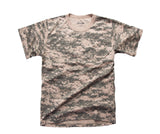 Mens Army Style Short Sleeve Gym Training Camouflage T-Shirt Tee