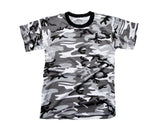 Mens Army Style Short Sleeve Gym Training Camouflage T-Shirt Tee
