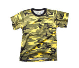 Mens Army Style Short Sleeve Gym Training Camouflage T-Shirt Tee