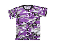 Mens Army Style Short Sleeve Gym Training Camouflage T-Shirt Tee