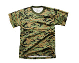 Mens Army Style Short Sleeve Gym Training Camouflage T-Shirt Tee