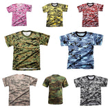 Mens Army Style Short Sleeve Gym Training Camouflage T-Shirt Tee