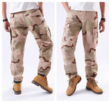 Mens Casual Multi-pocket Camouflage Cargo Pants Military Army Trousers BDU Pants Trousers with Zip Fly
