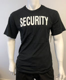 BACKBONE Mens Army Style Short Sleeve SECURITY Black T-Shirt Tee