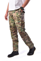 Mens Casual Multi-pocket Camouflage Cargo Pants Military Army Trousers BDU Pants Trousers with Zip Fly - RipStop Fabric