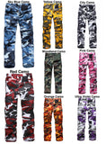 BACKBONE Mens Casual Cargo Pants Military Army Trousers BDU Pants Trousers with Zip Fly - Bright Camo and Solid Colors