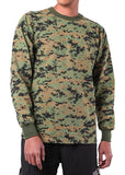 Mens Army Style Long Sleeve Gym Training Camouflage T-Shirt Tee