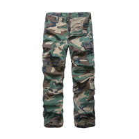 Mens Casual Vintage Paratrooper Camouflage Cargo Pants
